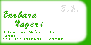 barbara mageri business card